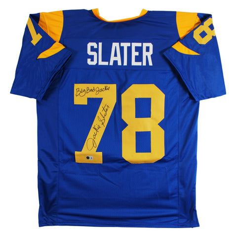 Jackie Slater Signed Los Angeles Rams Jersey Inscribed "Big Bad Jackie"/ Beckett