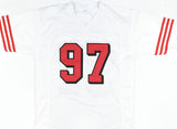 Nick Bosa Autographed White Pro Style Jersey - Beckett W *Black
