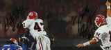Mike Bobo/Robert Edwards Signed Georgia Bulldog Unframed Noah Stokes Print- Blk