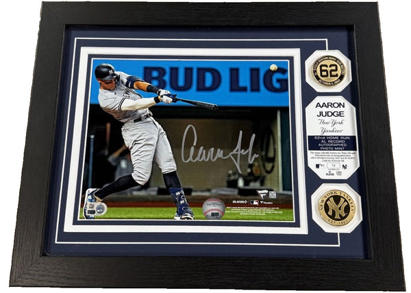 Aaron Judge Signed 8x10 Framed Photo Highland Mint Coin /99 Auto Mlb Fanatics