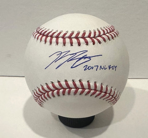 Brewers MVP RYAN BRAUN Signed Official MLB Baseball AUTO w/ "2007 NL ROY" - JSA