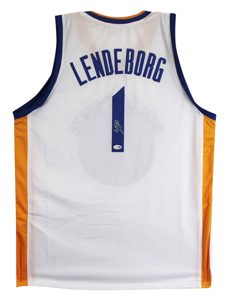 Yaxel Lendeborg Authentic Signed White Pro Style Jersey Autographed JSA Witness