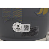 Bo Nix Autographed Denver Broncos Slate Mini Helmet Beckett 47656