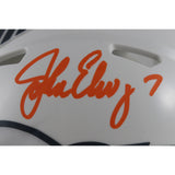John Elway Autographed Denver Broncos 24 STS Mini Helmet Beckett Witness 50209