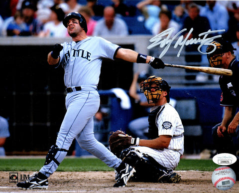 Mariners Hall of Famer EDGAR MARTINEZ Signed 8x10 Action photo #2 AUTO - JSA