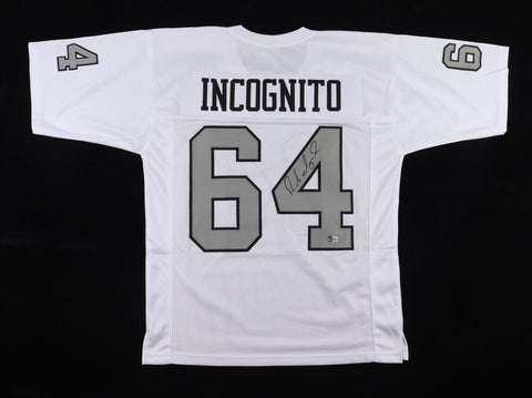 Richie Incognito Signed Oakland Raiders Jersey (Beckett) 4xPro Bowl O-Line Guard