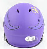 Justin Jefferson Autographed Vikings Rave Speed Mini Helmet - Beckett W Hologram