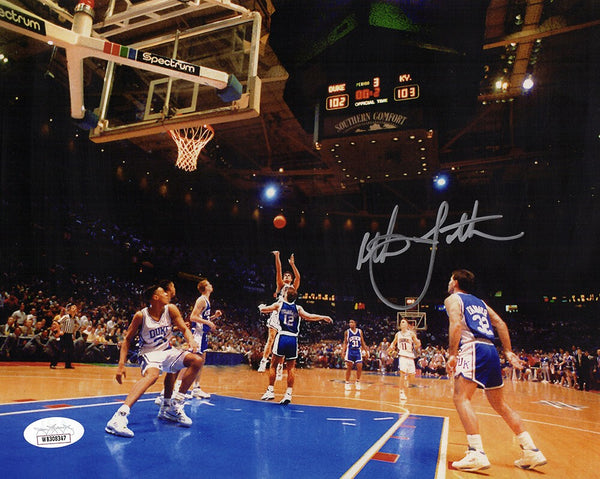 Christian Laettner Signed Duke The Shot Image 8x10 Photo - (JSA COA)