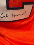 Jonah Elliss Autographed Denver Broncos Orange Jersey Inscribed BAS COA