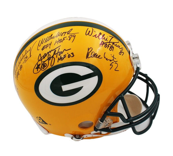 Multi-Signed Green Bay Packers Hall of Famers Proline Helmet With 11 Signatures