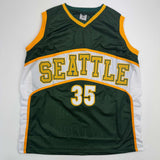 Autographed/Signed Kevin Durant Seattle Green Basketball Jersey Beckett BAS COA