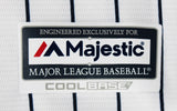 Yankees Mariano Rivera Signed White Pinstripe Majestic Cool Base Jersey BAS Wit