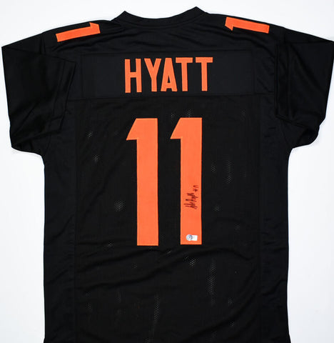 Jalin Hyatt Autographed Black College Style Jersey- Beckett W Hologram *Black