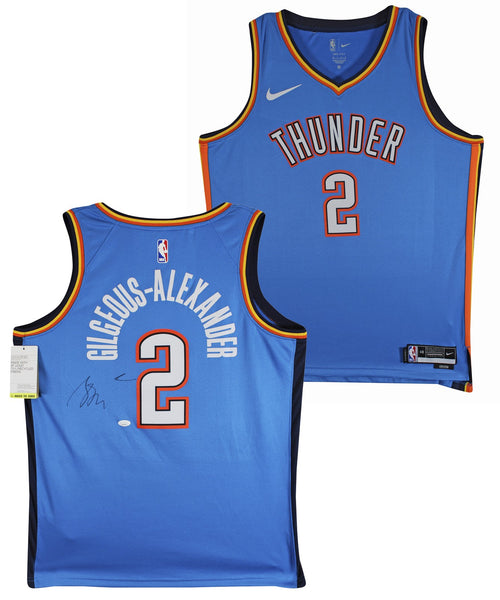 Thunder Shai Gilgeous-Alexander Signed Blue Nike Icon Ed. Jersey JSA #CA49718