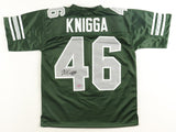Noah Knigga Signed Eastern Michigan Eagles Jersey (Wilder Side Sports) L.B