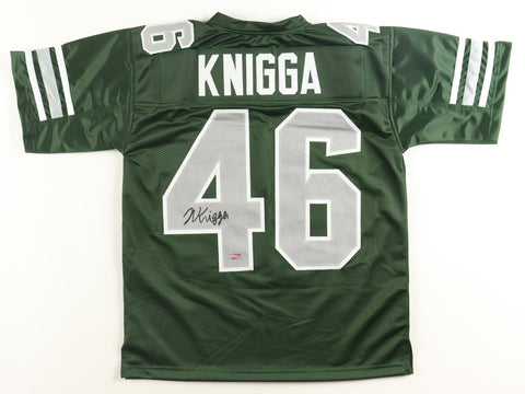 Noah Knigga Signed Eastern Michigan Eagles Jersey (Wilder Side Sports) L.B