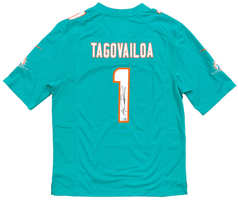 Tua Tagovailoa Miami Dolphins Signed Aqua Nike Game Jersey Fanatics Authentic