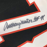 Framed Autographed/Signed Anthony Munoz 33x42 Cincinnati Black Jersey JSA COA
