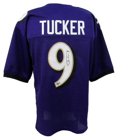 Justin Tucker Signed/Autographed Ravens Purple Custom Jersey Beckett 164216