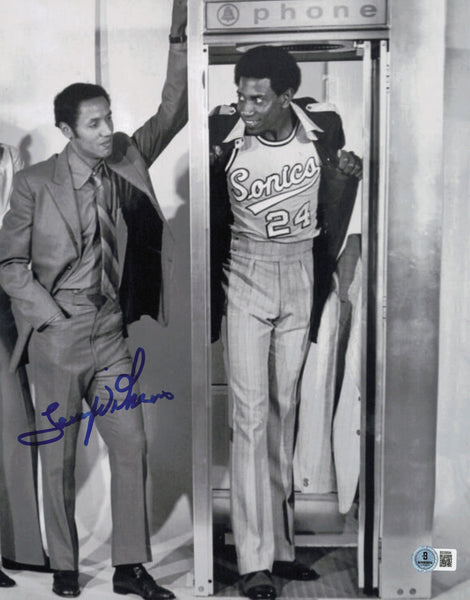 Lenny Wilkens Autographed 11x14 Photo Seattle Supersonics Beckett QR #SB30694