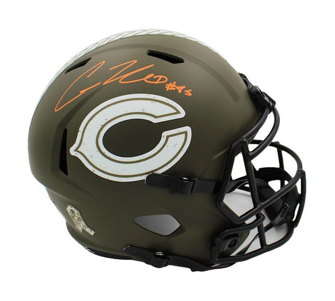 Cole Kmet Signed Chicago Bears Speed Full Size STS NFL Helmet