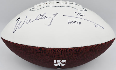 Walter Jones Autographed Seahawks White Logo Football "HOF 14" MCS Holo #64069