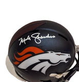 Mike Shanahan Autographed Denver Broncos Navy Mini Helmet Radtke Sports COA