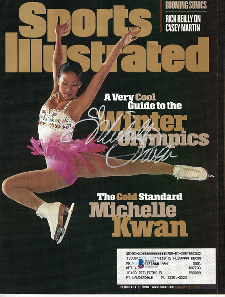 Michelle Kwan Autographed Olympics Gold Medal Sports Illustrated 2/9/98 Beckett