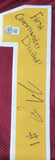 Jahan Dotson Autographed/Inscr Maroon Custom Football Jersey Commanders Beckett