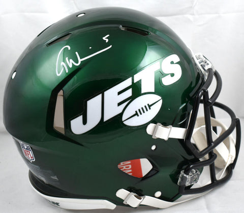 Garrett Wilson Autographed New York Jets F/S Speed Authentic Helmet- Fanatics