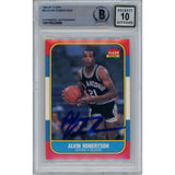 Alvin Robertson Autographed 1986-87 Fleer 92 Trading Card 10 Grade Beckett 47027