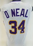 Shaquille O'Neal Signed Los Angeles Lakers White Jersey (JSA COA) 4xNBA Champ