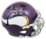 Vikings Carl Eller "HOF 2004" Signed 1961-79 TB Full Size Speed Rep Helmet BAS W