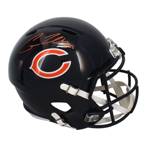 Cole Kmet Autographed Chicago Bears Full Size Speed Helmet Beckett