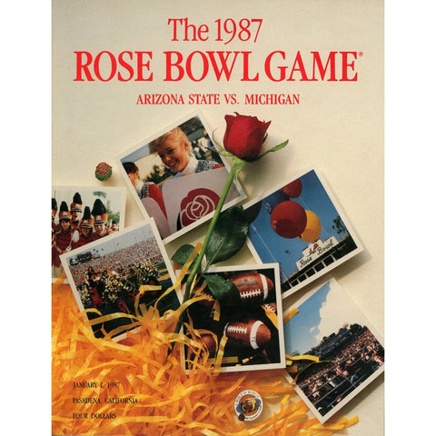 Unautographed Arizona State vs Michigan 1987 Rose Bowl Program 58428