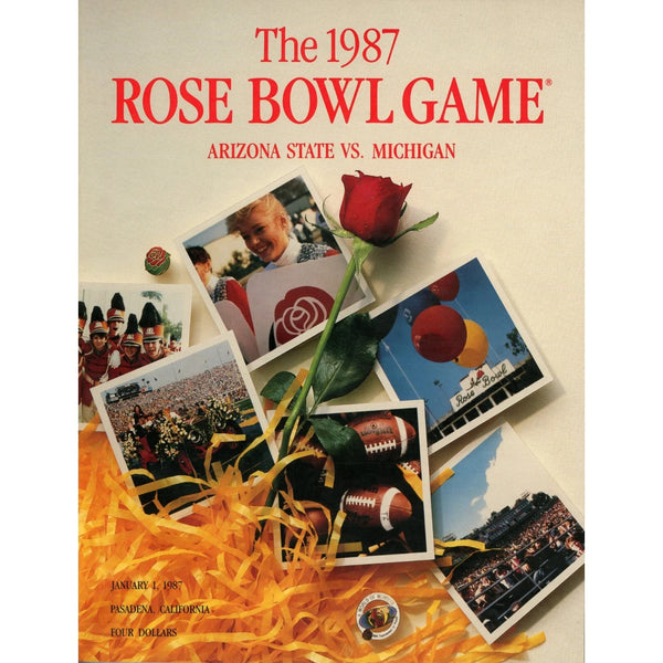 Unautographed Arizona State vs Michigan 1987 Rose Bowl Program 58428