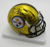 Rocky Bleier HOF Signed/Inscribed Flash Mini Helmet Steelers Beckett 191563