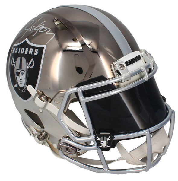 bo jackson royals football helmet Bo Jackson Autographed Raiders Chrome Authentic Helmet Beckett & GDL L – Super Sports Center