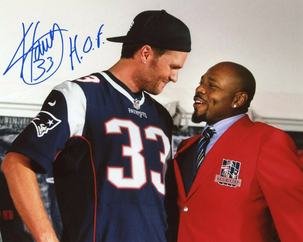 Kevin Faulk New England Patriots Signed 8x10 with Tom Brady HOF Insc P ...