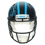 Steve Smith Autographed Panthers 2022 Black Alternate Authentic Helmet Radtke