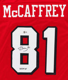 Ed McCaffrey Signed San Francisco 49ers Jersey w/SB Inscription (Beckett) W.R.