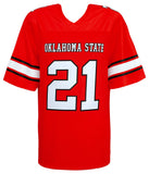 Barry Sanders Signed Oklahoma State T/B Orange Retro Brand Jersey w/INS (SS COA)