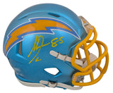 Chargers Antonio Gates Signed Flash Speed Mini Helmet W/ Case BAS Witnessed