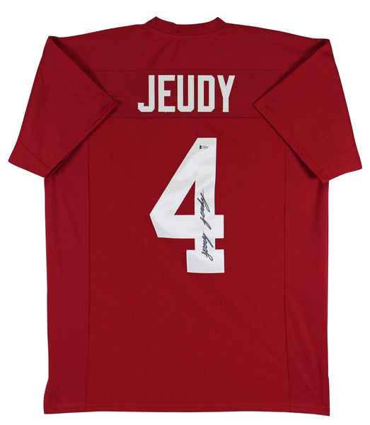 Alabama Jerry Jeudy Authentic Signed Maroon Pro Style Jersey