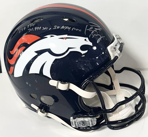 Peyton Manning Signed Broncos Pro Authentic FS Helmet 3 Stat Auto Fanatics HOF