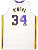 LAKERS SHAQUILLE SHAQ O'NEAL AUTOGRAPHED WHITE JERSEY SIGNED ON 4 BECKETT 191134