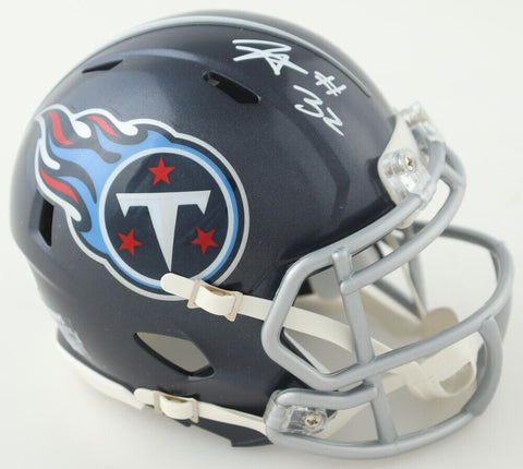 Tyjae Spears Signed Tennessee Titans Speed Mini Helmet (JSA) Rookie Running Back