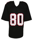 Andre Rison Signed Black T/B Custom Football Jersey w/5-Insc - (SCHWARTZ COA)