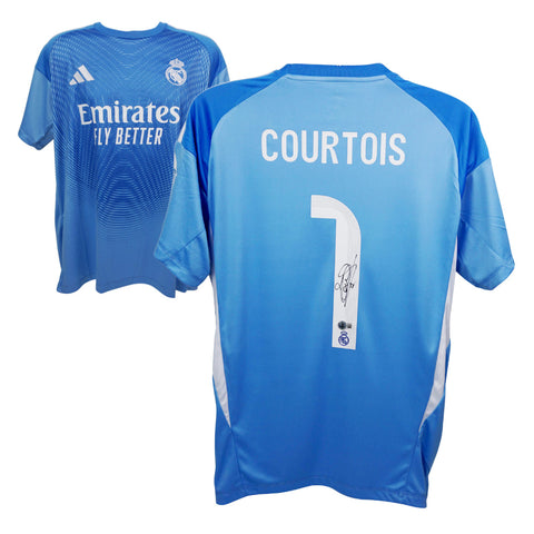 Thibaut Courtois Signed Real Madrid Soccer Jersey #1 with Beckett COA