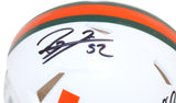 Ray Lewis & Ed Reed Autographed Miami Hurricanes Speed Mini Helmet BAS 39864